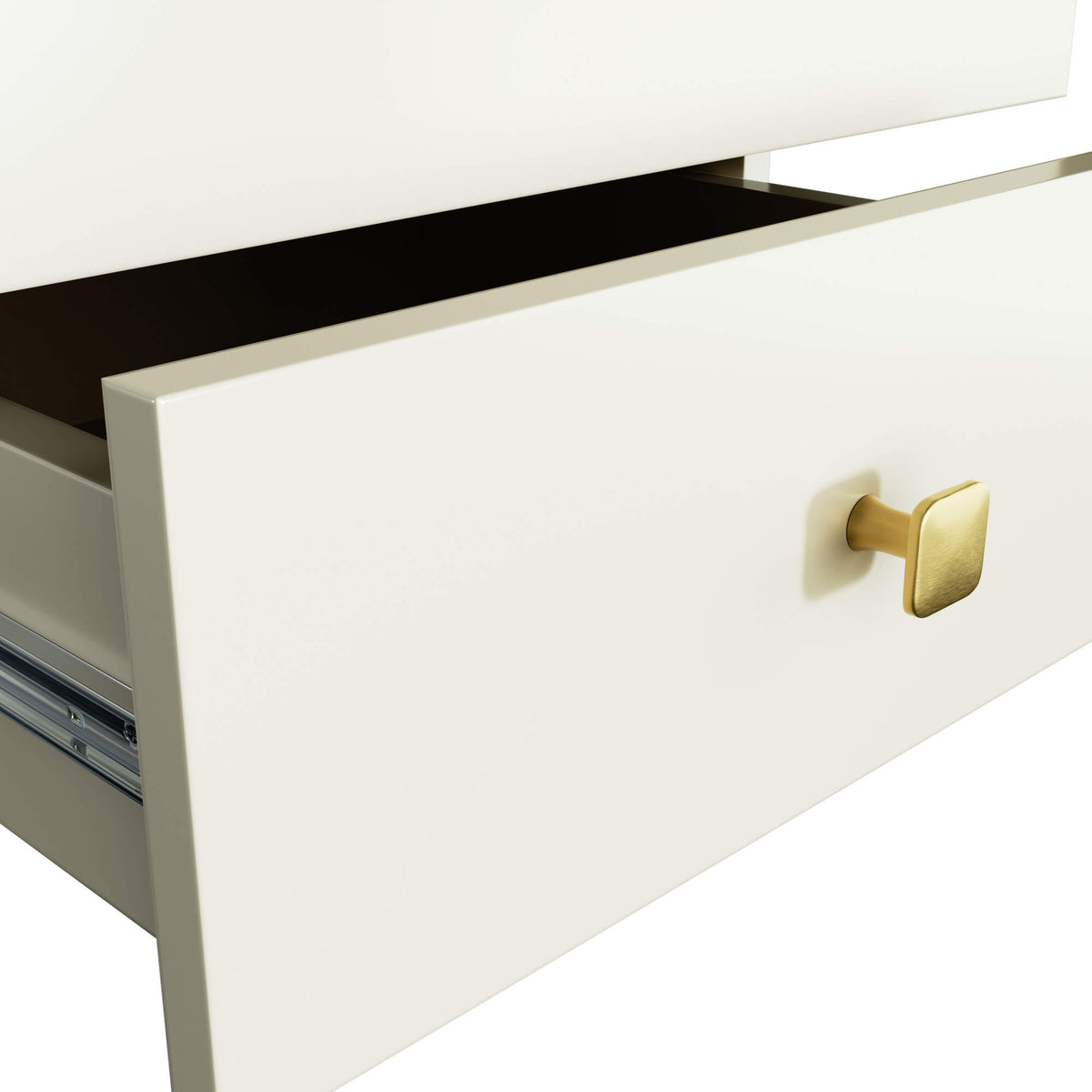 Comodino Nobile 40 cm 2 Cassetti – Cashmere e Oro