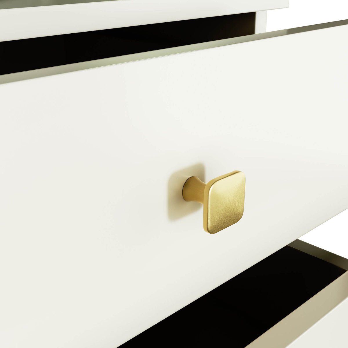 Comodino Nobile 40 cm 3 Cassetti – Cashmere e Oro