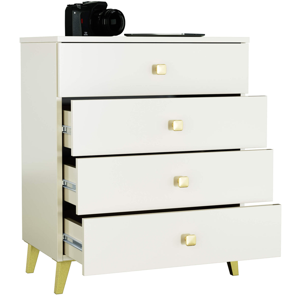 Cassettiera Nobile 60 cm 4 Cassetti – Cashmere e Oro