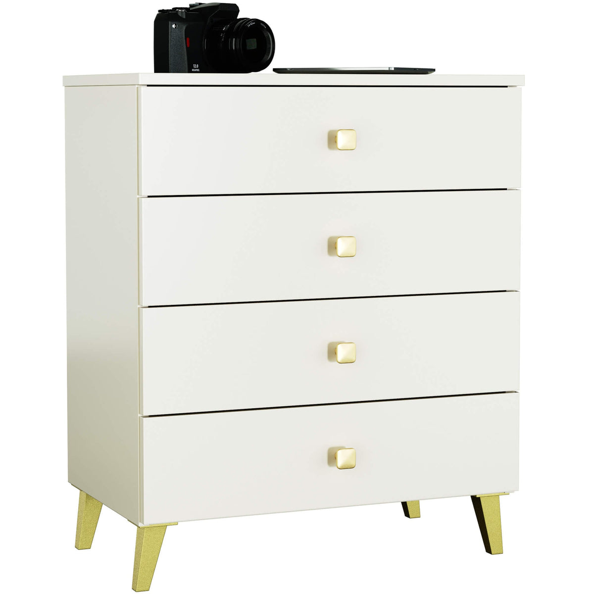 Cassettiera Nobile 60 cm 4 Cassetti – Cashmere e Oro
