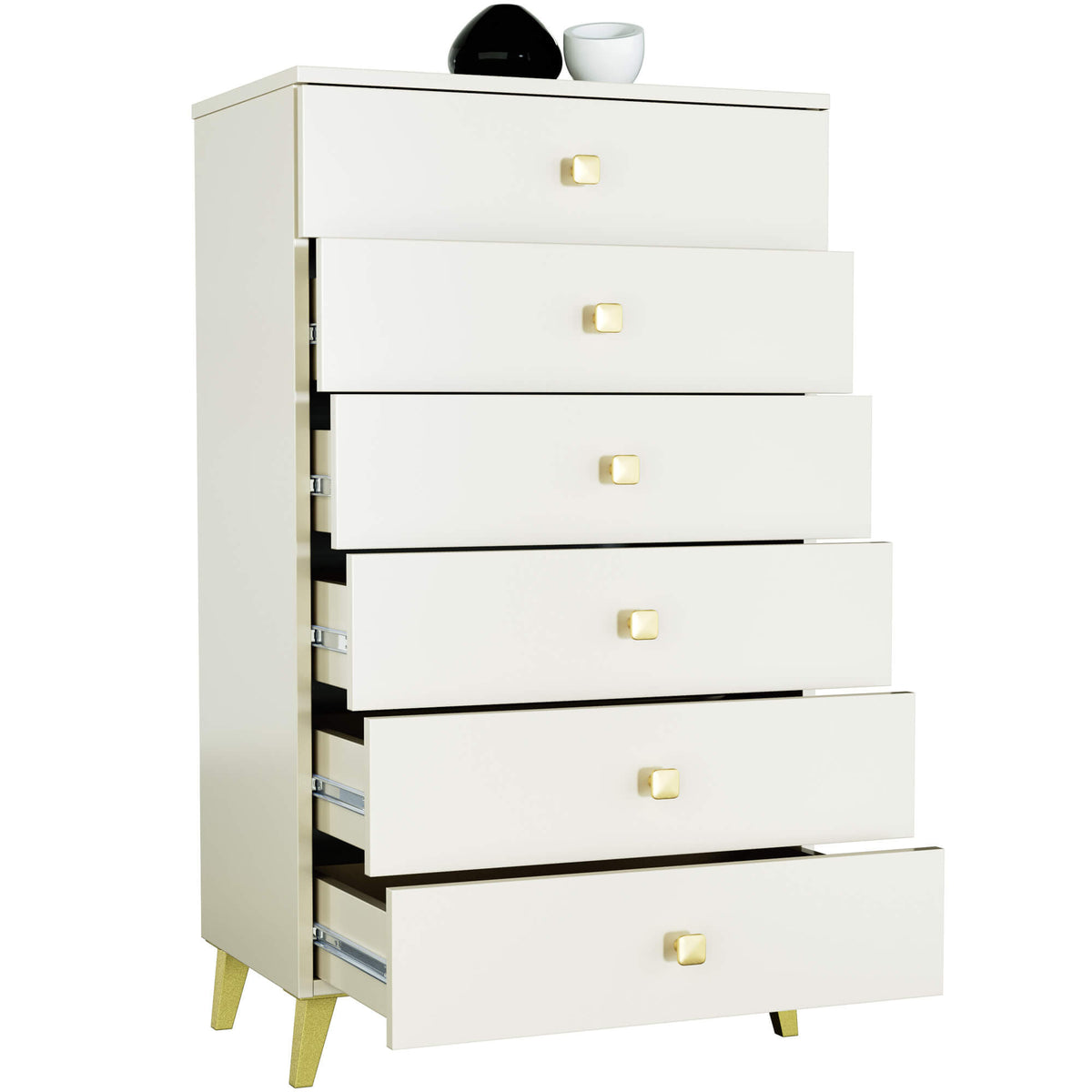 Cassettiera Nobile 60 cm 6 Cassetti – Cashmere e Oro