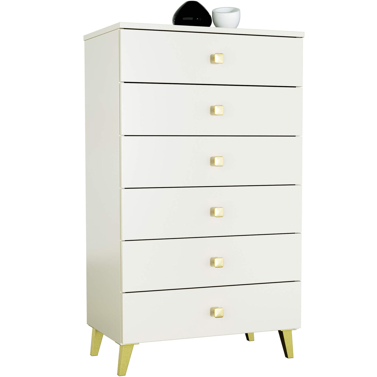 Cassettiera Nobile 60 cm 6 Cassetti – Cashmere e Oro