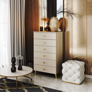 Cassettiera Nobile 60 cm 6 Cassetti – Cashmere e Oro