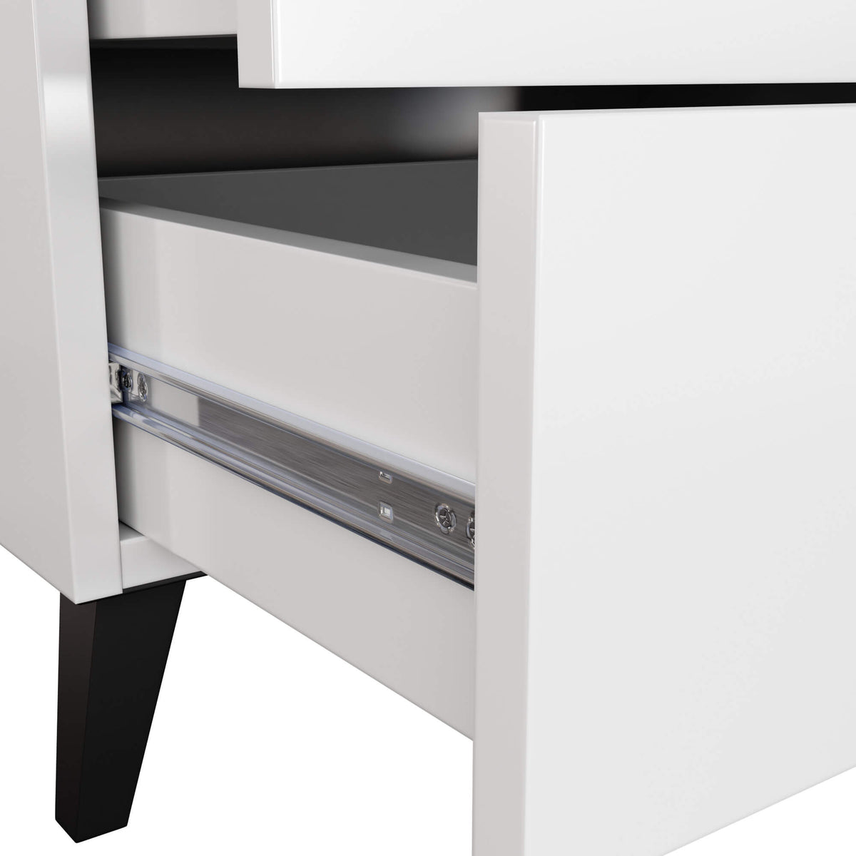 Cassettiera Aria 60 cm 4 Cassetti – Bianco/Nero