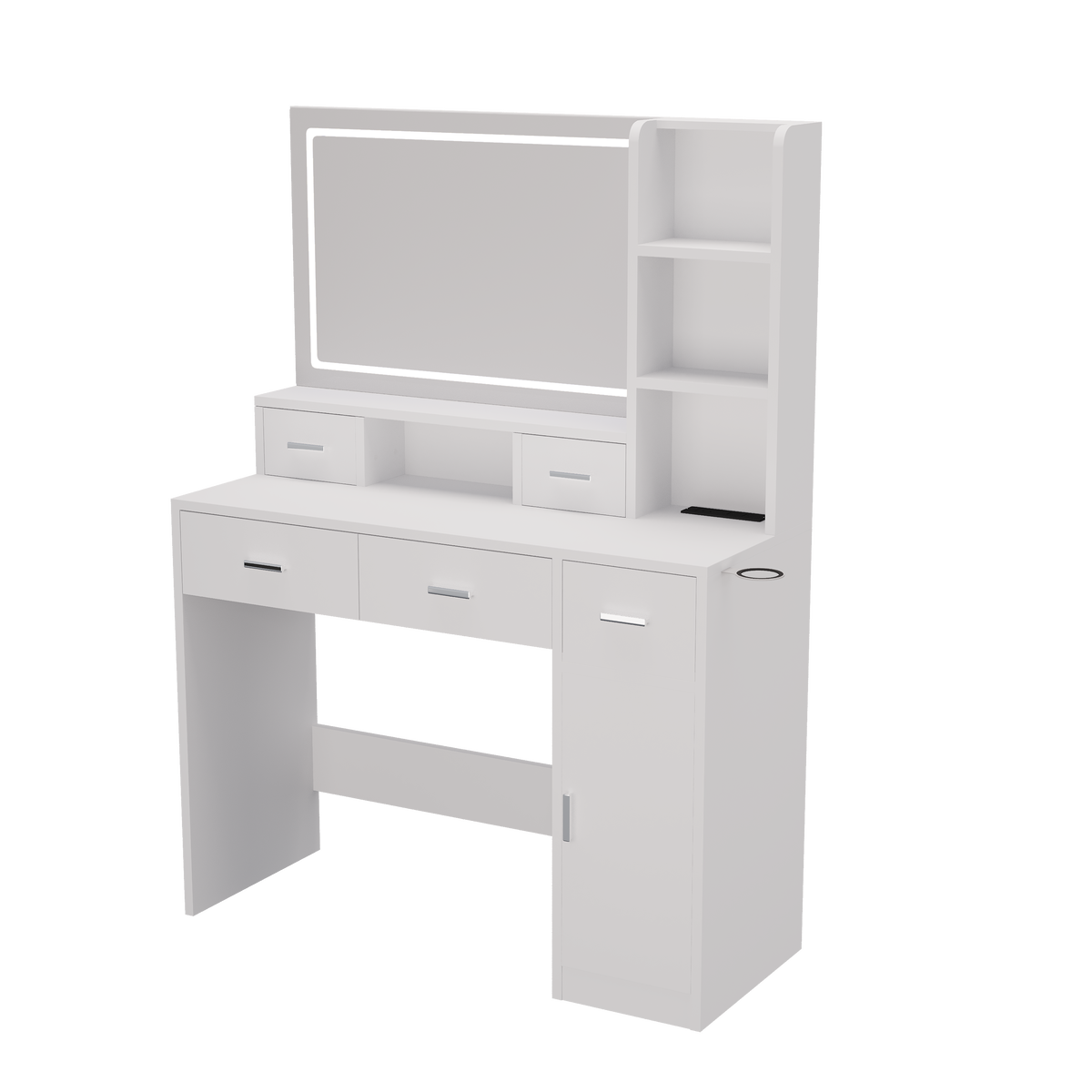 Toeletta Bianca con Specchio Smart LED
