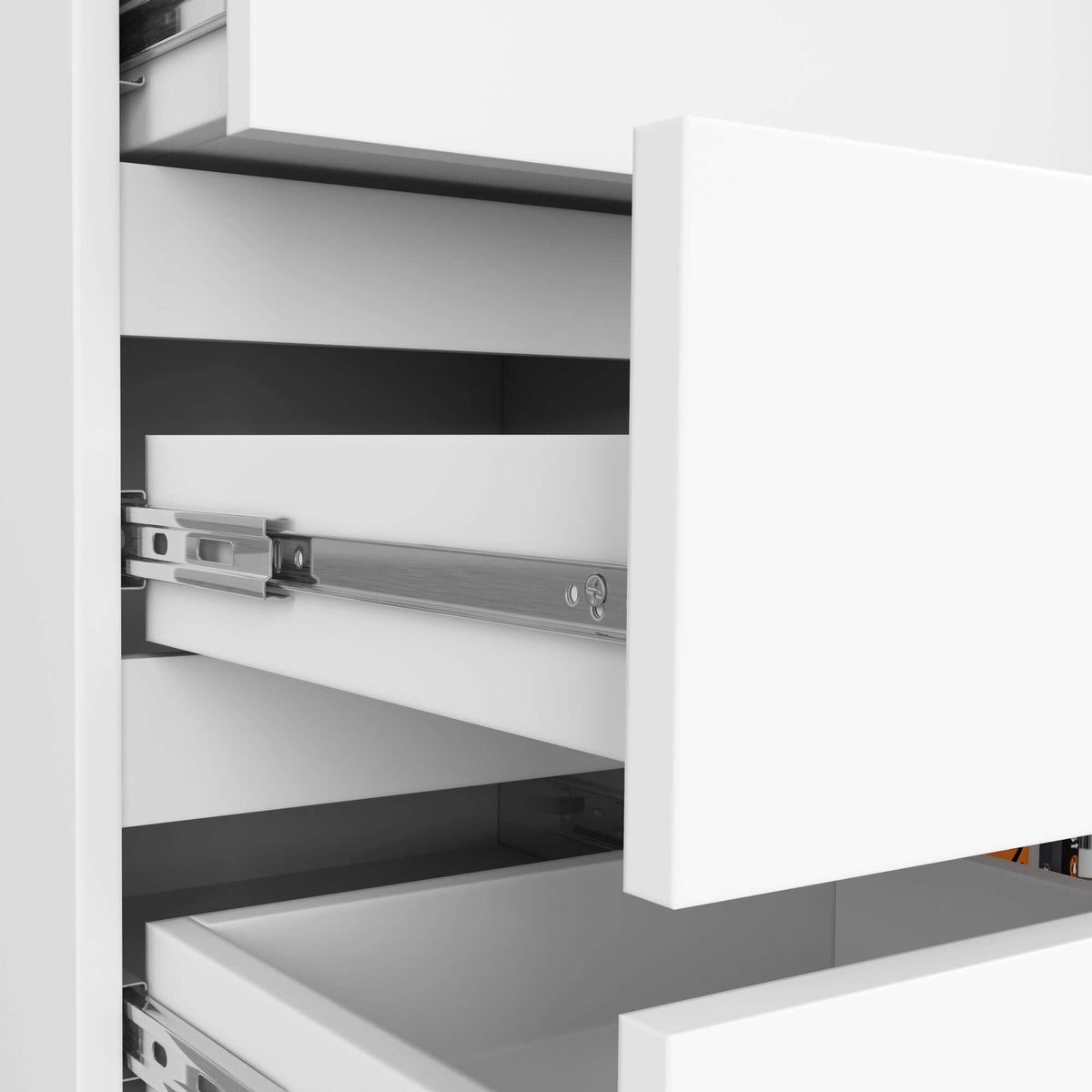 Cassettiera Linea 80 cm 1 Anta 5 Cassetti – Bianco