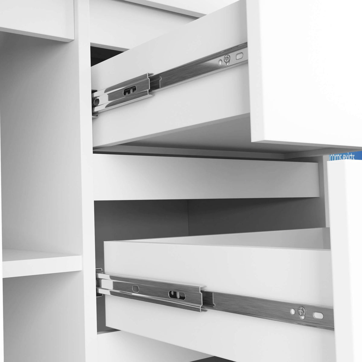 Credenza Linea 120 cm 6 Cassetti 2 Ante – Bianco