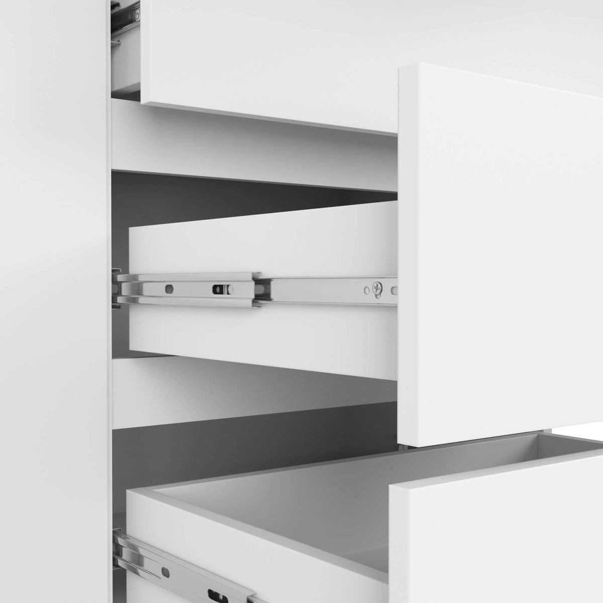 Credenza Linea 160 cm 4 Cassetti 2 Ante – Bianco