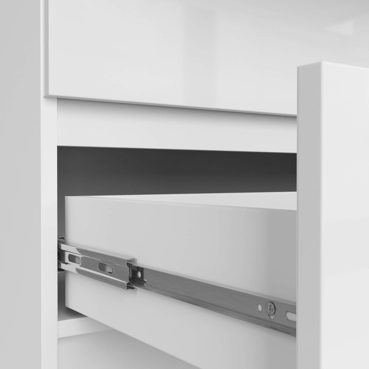 Credenza Linea 160 cm 10 Cassetti – Bianco Lucido