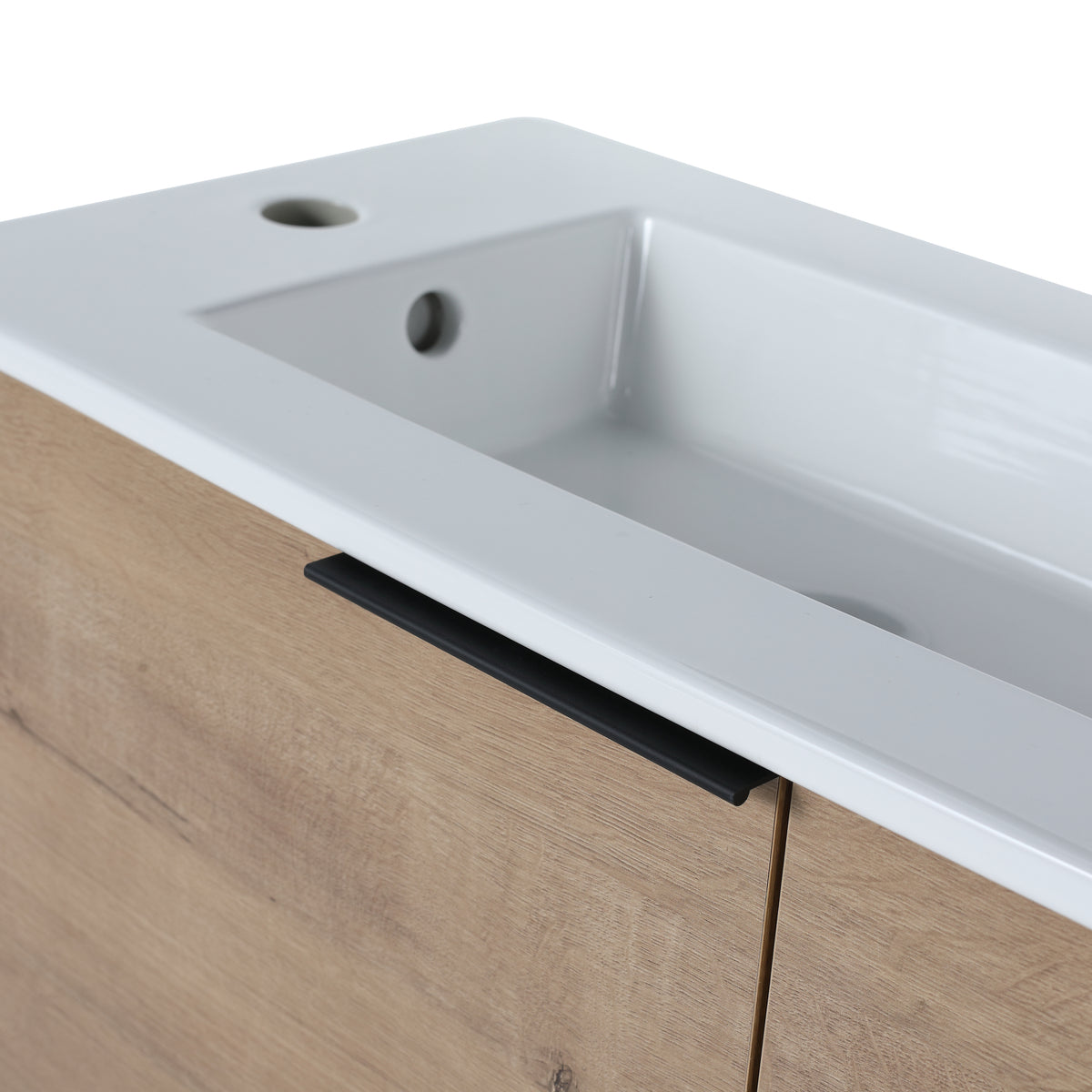 Mobile Bagno Sospeso 56cm Rovere con Lavabo