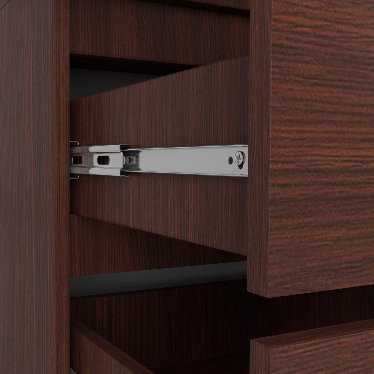 Armadio S 90 cm 2 Ante Specchio 2 Cassetti — Wenge