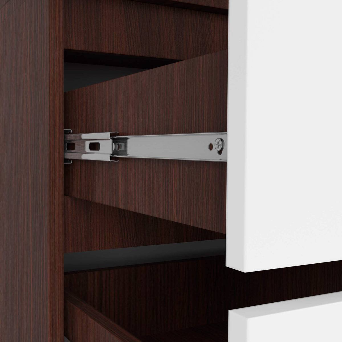 Armadio con Sopralzo 90 cm 2 Ante – Wenge/Bianco