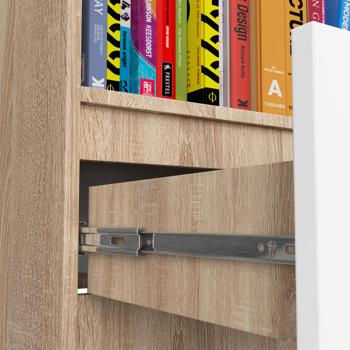 Libreria Linea 60 cm 1 Cassetto 4 Ripiani – Sonoma