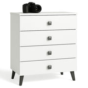Cassettiera Aria 60 cm 4 Cassetti – Bianco/Nero