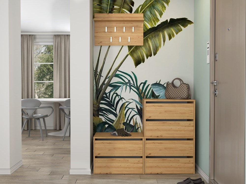 Scarpiera Linea 60 cm 4 Ante – Rovere Artisan