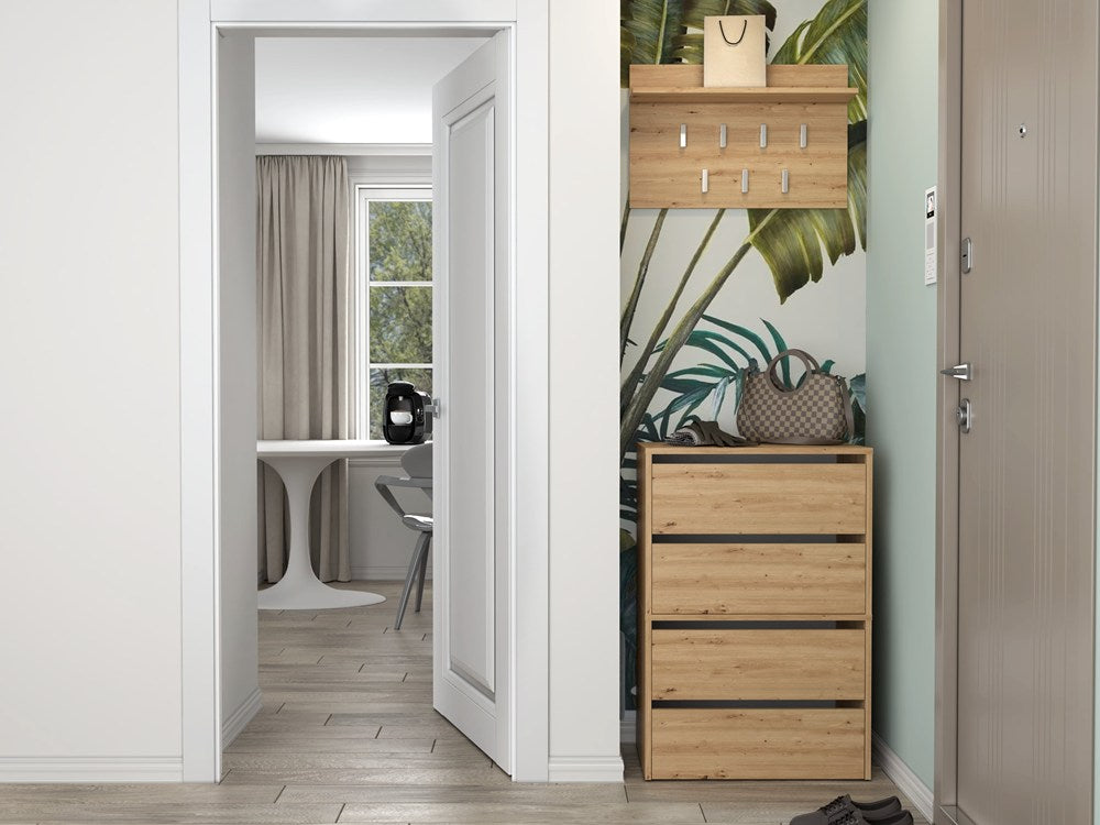 Scarpiera Linea 60 cm 4 Ante – Rovere Artisan