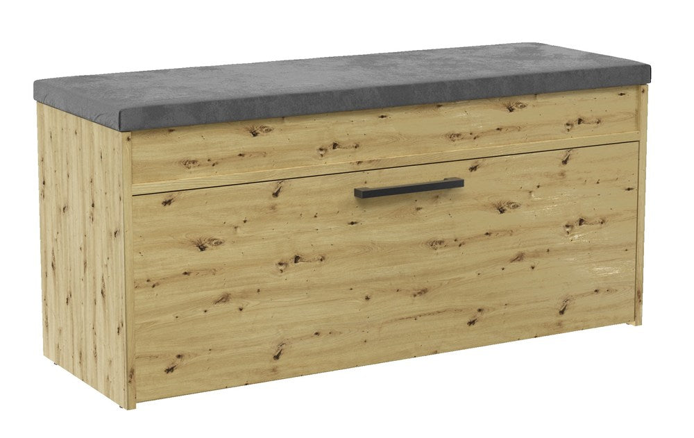 Scarpiera Nobile 100 cm con Seduta e Vano – Rovere Artisan