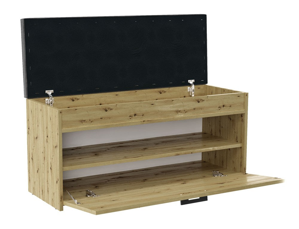 Scarpiera Nobile 100 cm con Seduta e Vano – Rovere Artisan