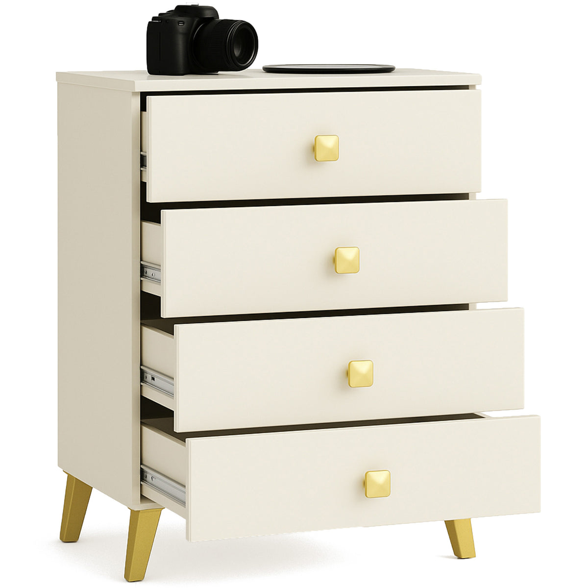 Cassettiera Nobile 60 cm 4 Cassetti – Cashmere e Oro