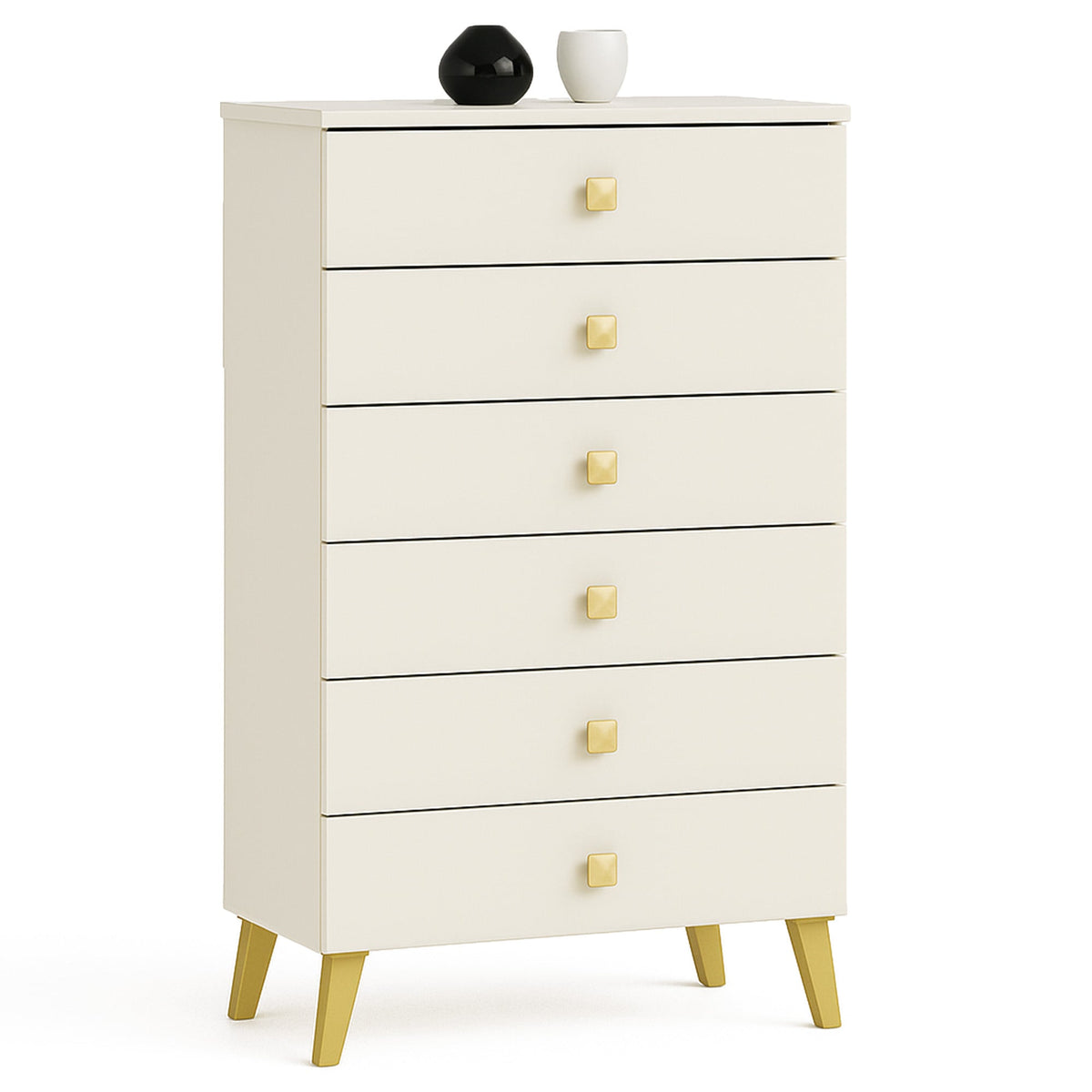 Cassettiera Nobile 60 cm 6 Cassetti – Cashmere e Oro