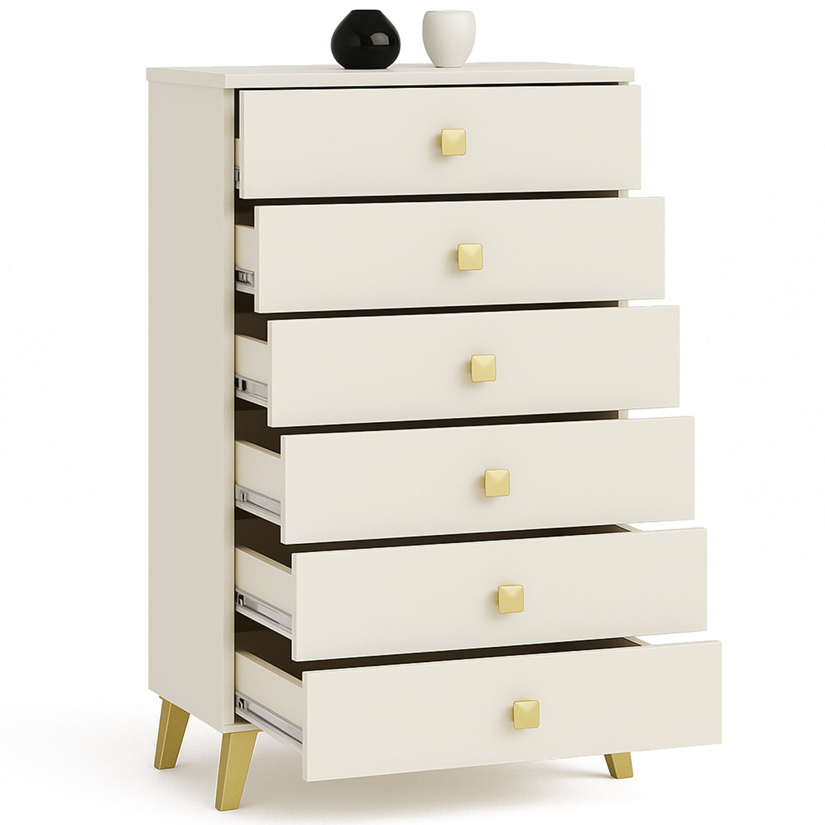 Cassettiera Nobile 60 cm 6 Cassetti – Cashmere e Oro