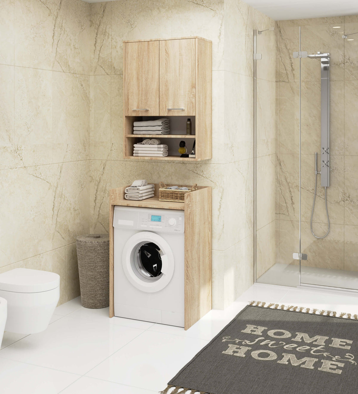 Pensile Bagno Aria 64 cm 2 Ante – Rovere Sonoma