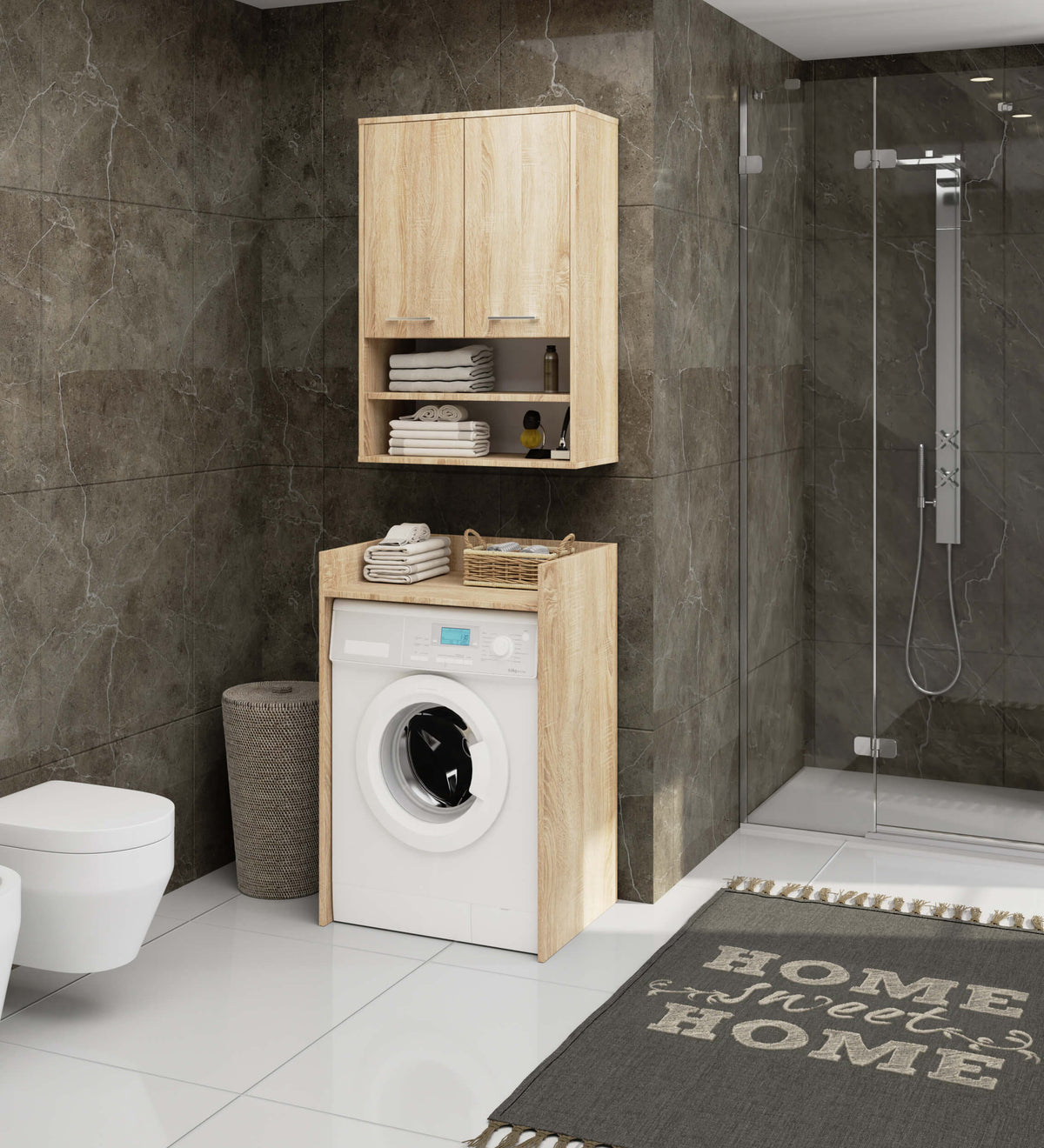 Pensile Bagno Aria 64 cm 2 Ante – Rovere Sonoma