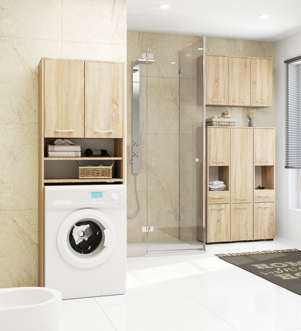 Pensile Bagno Aria 64 cm 2 Ante – Rovere Sonoma