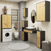 Pensile Bagno 64 cm 2 Ante – Grafite e Rovere Artisan