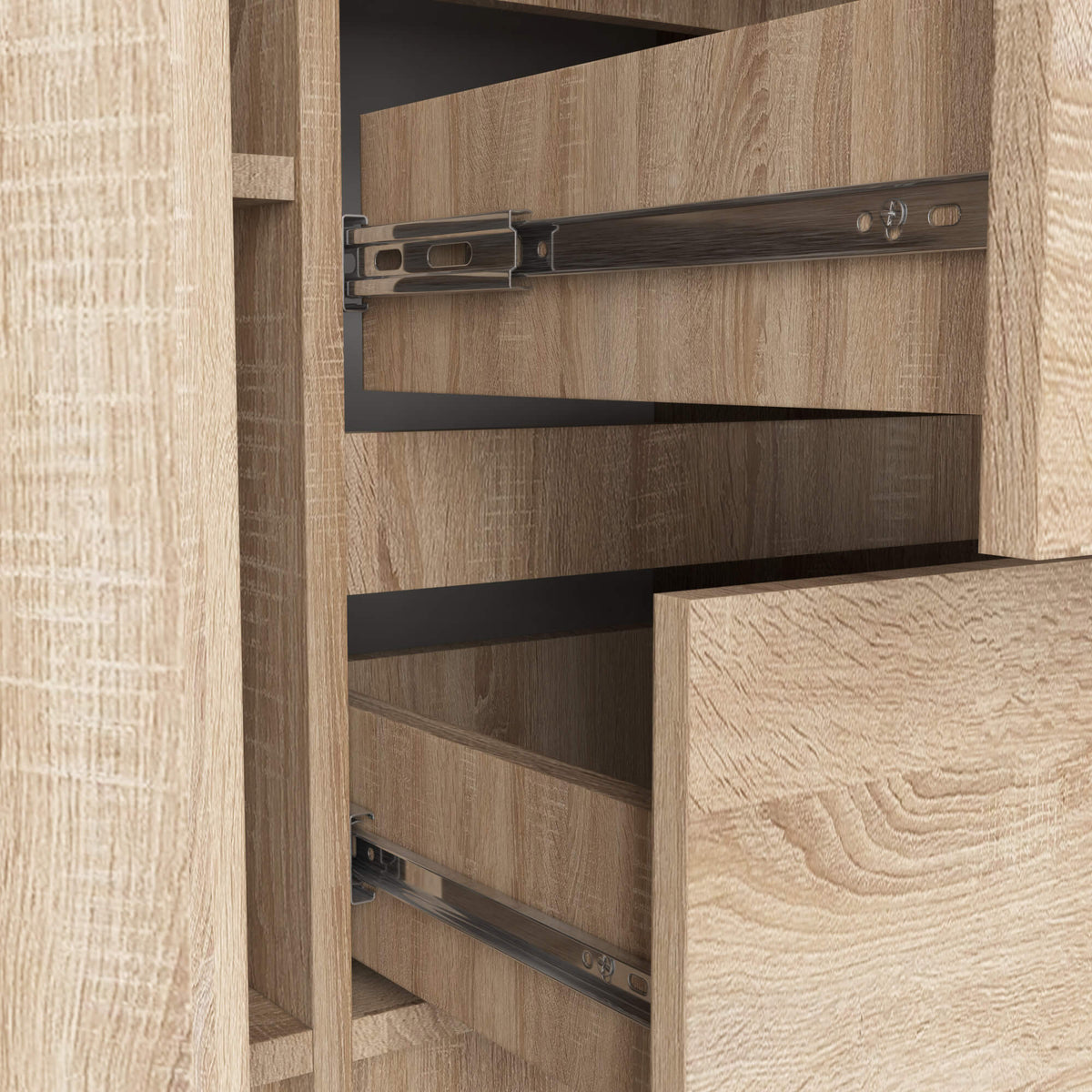 Credenza Linea 100 cm 2 Ante 3 Cassetti – Sonoma