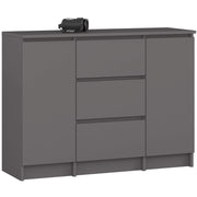 Credenza Linea 100 cm 2 Ante 3 Cassetti – Grafite