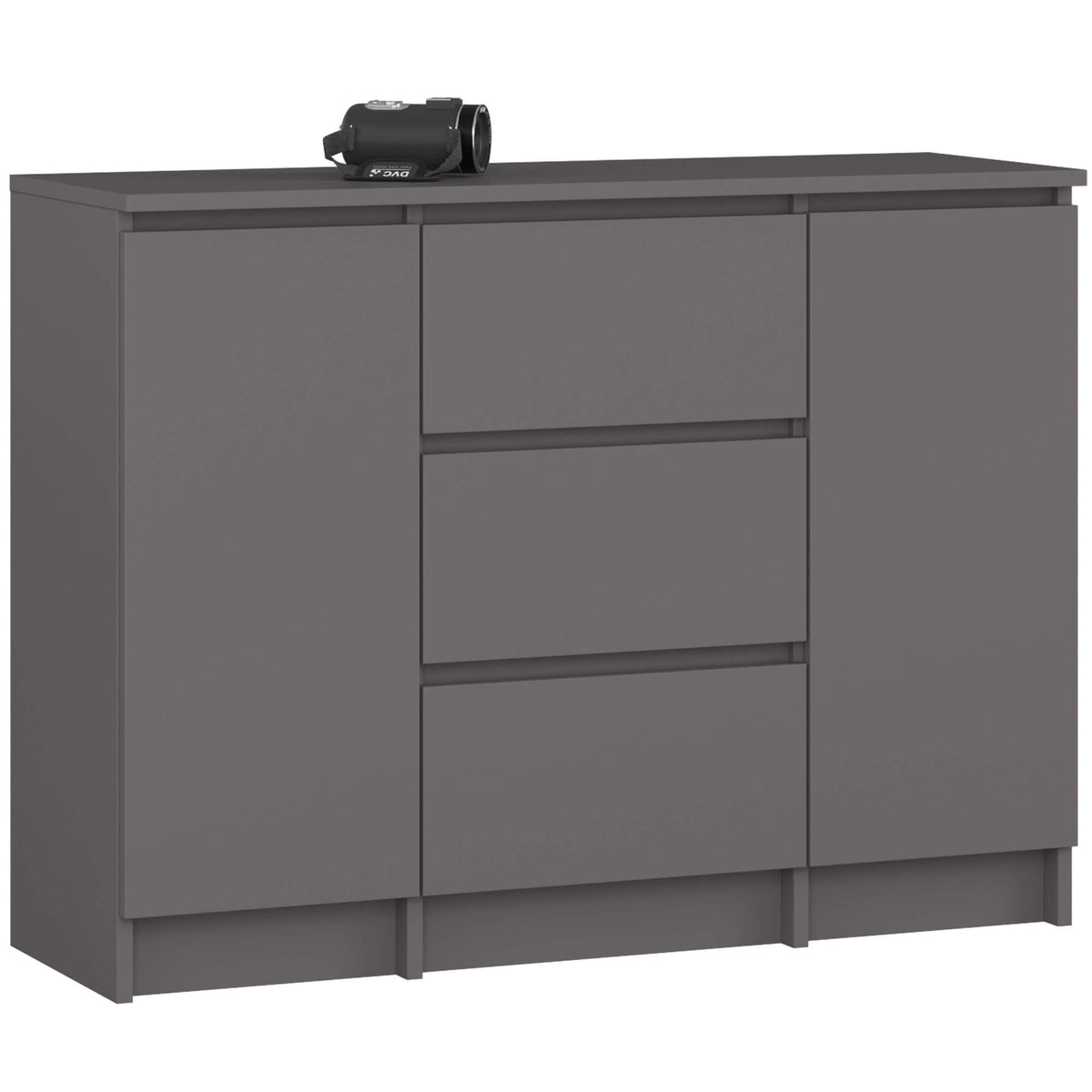 Credenza Linea 100 cm 2 Ante 3 Cassetti – Grafite