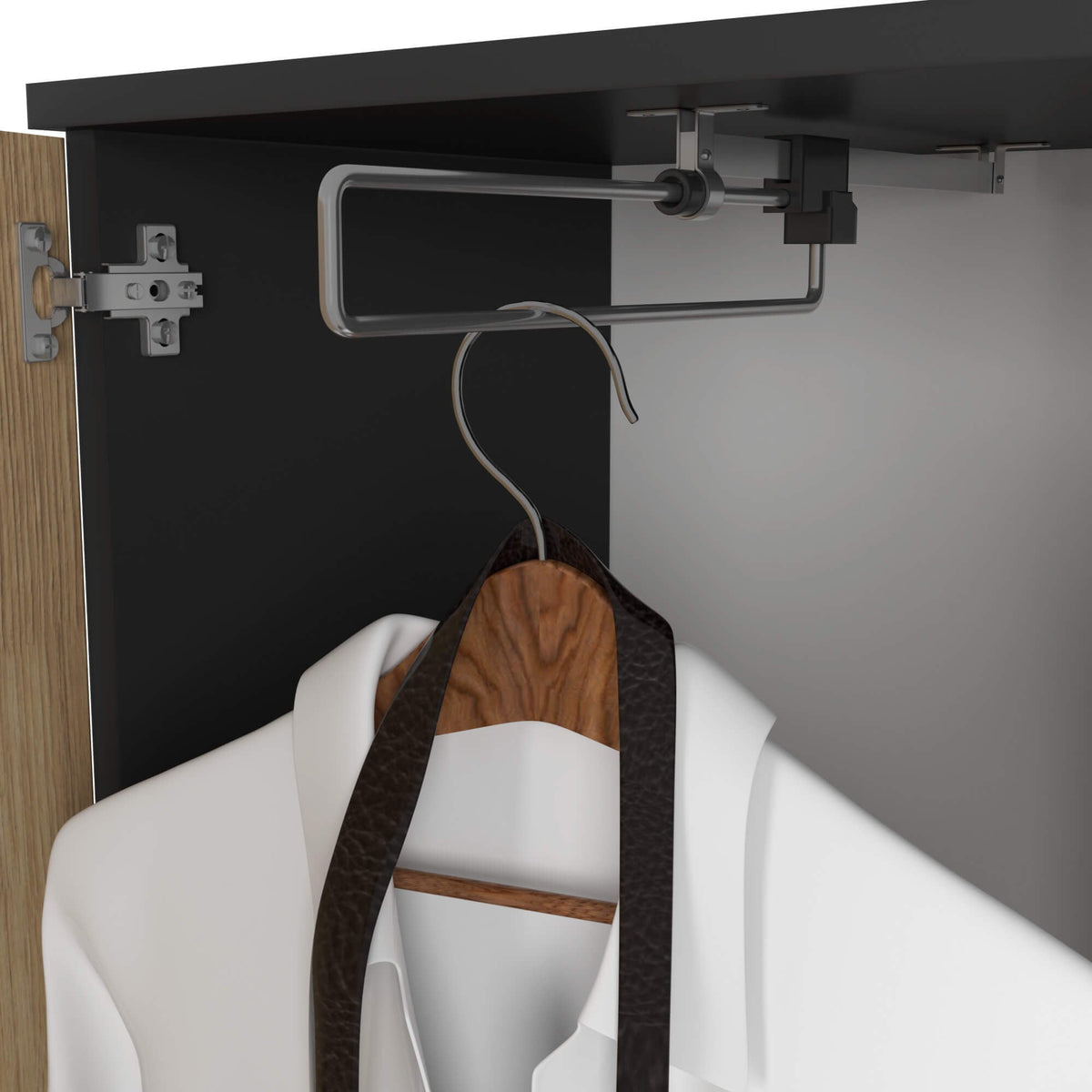 Set Ingresso Entro con Specchio e Cassetto – Nero/Rovere