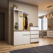 Guardaroba Entro 95×35×183 cm – Rovere Sonoma/Bianco