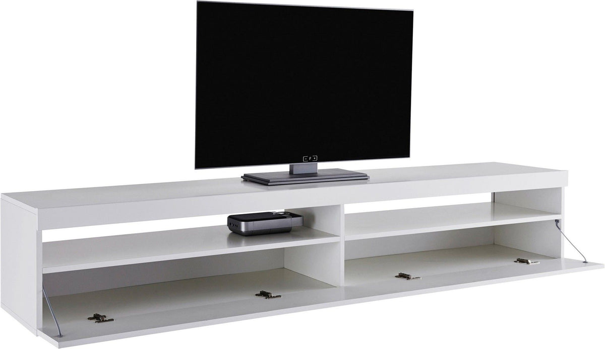 Porta tv BURRATA 200 cm 2 vani giorno + 1 anta a ribalta.
