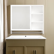 Armadietto Bagno LED 81x70cm con Specchio