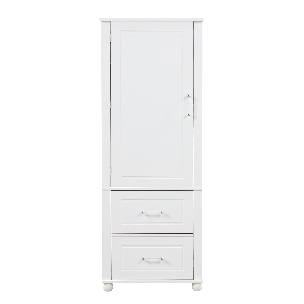 Armadietto Bagno Alto con Cassetti e Ripiano Regolabile