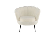 Poltrona Calais Teddy Bianco e Nero