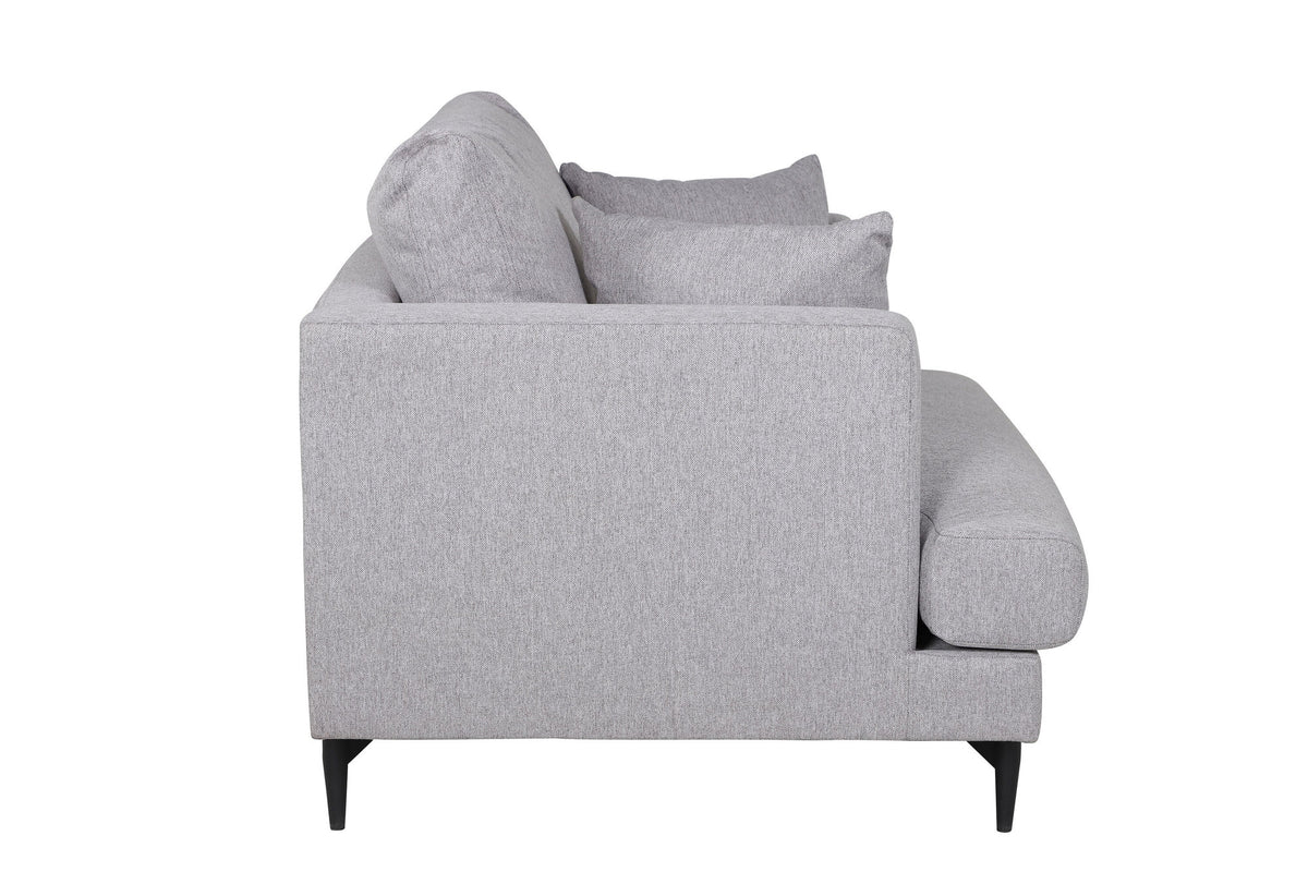 Poltrona Singola Sofia in Tessuto Grigio - Design Nordico Moderno