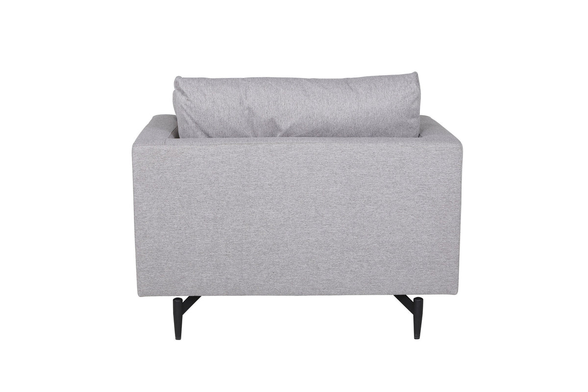 Poltrona Singola Sofia in Tessuto Grigio - Design Nordico Moderno