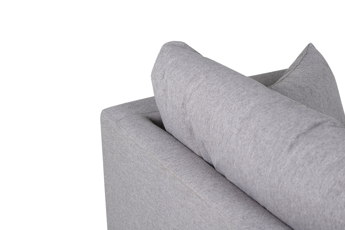 Poltrona Singola Sofia in Tessuto Grigio - Design Nordico Moderno