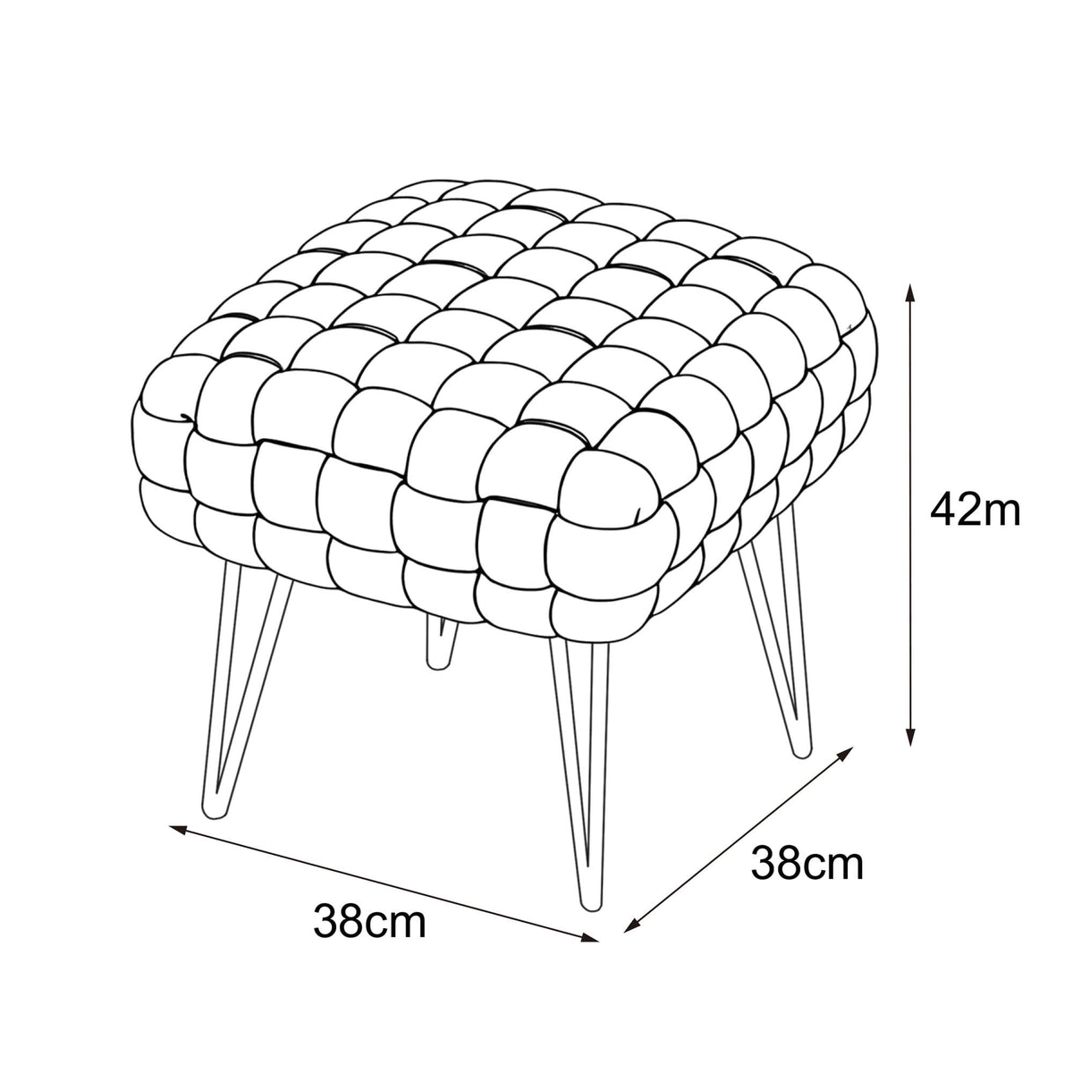 Pouf Velluto 38 cm – Verde Bottiglia
