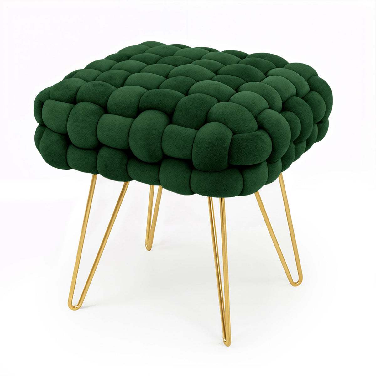 Pouf Velluto 38 cm – Verde Bottiglia