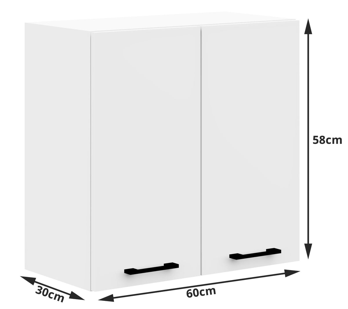 Set Cucina Luce 7 Elementi – Bianco 240x46x203 cm