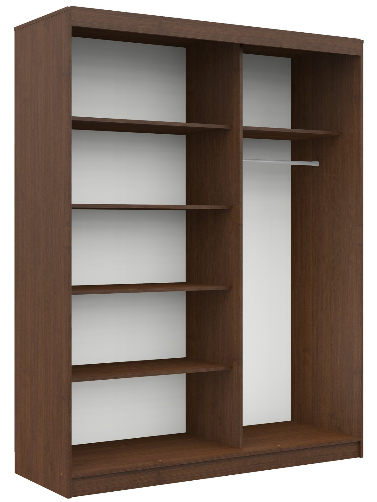 Armadio Scorrevole 150 cm con Specchio — Wenge