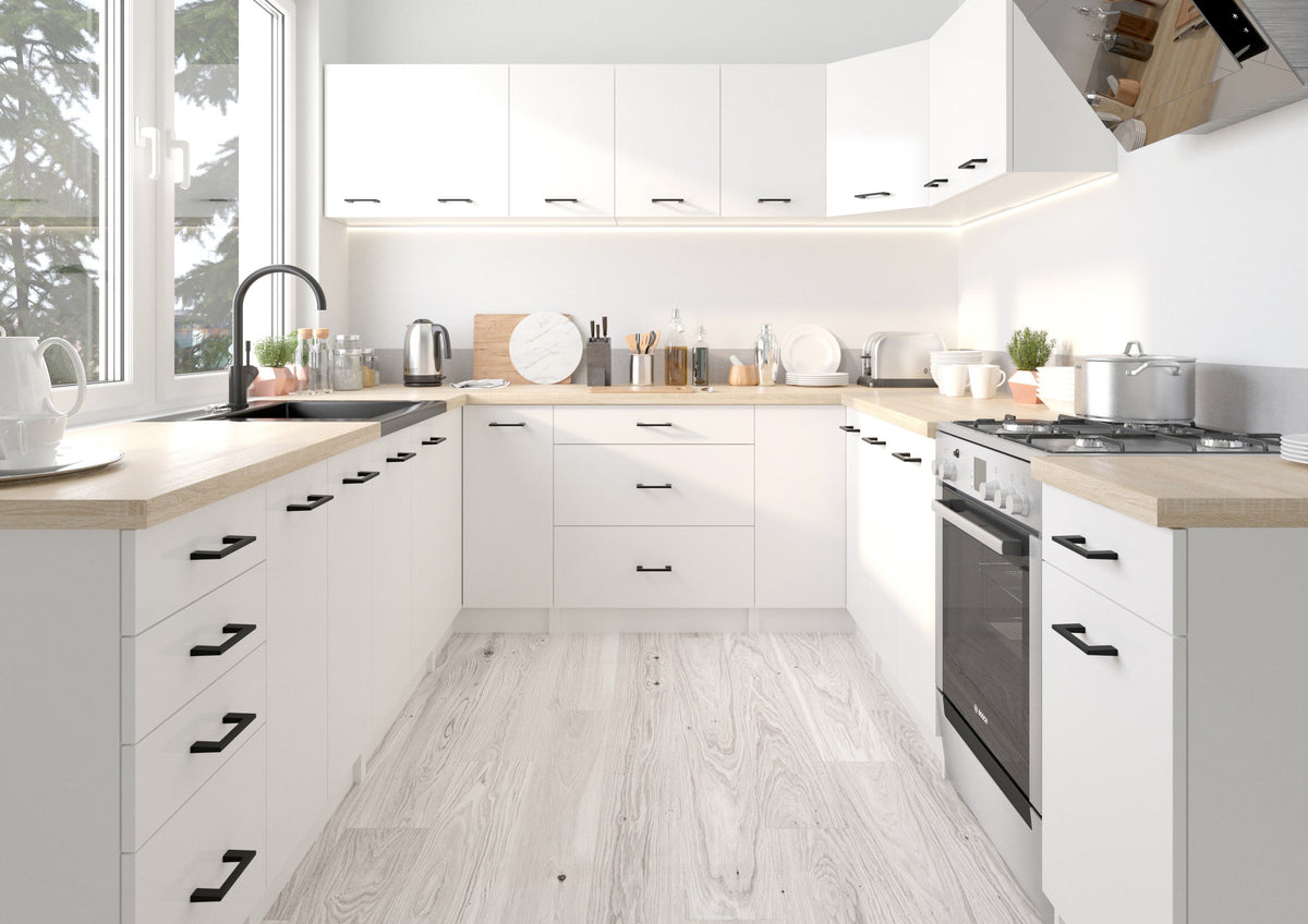Set Cucina Luce 7 Elementi – Bianco 240x46x203 cm