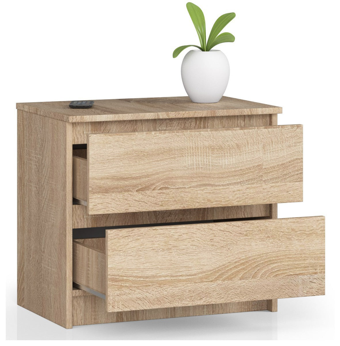Cassettiera 60 cm 2 Cassetti – Rovere Sonoma