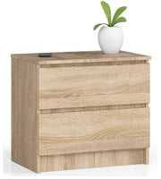 Cassettiera 60 cm 2 Cassetti – Rovere Sonoma