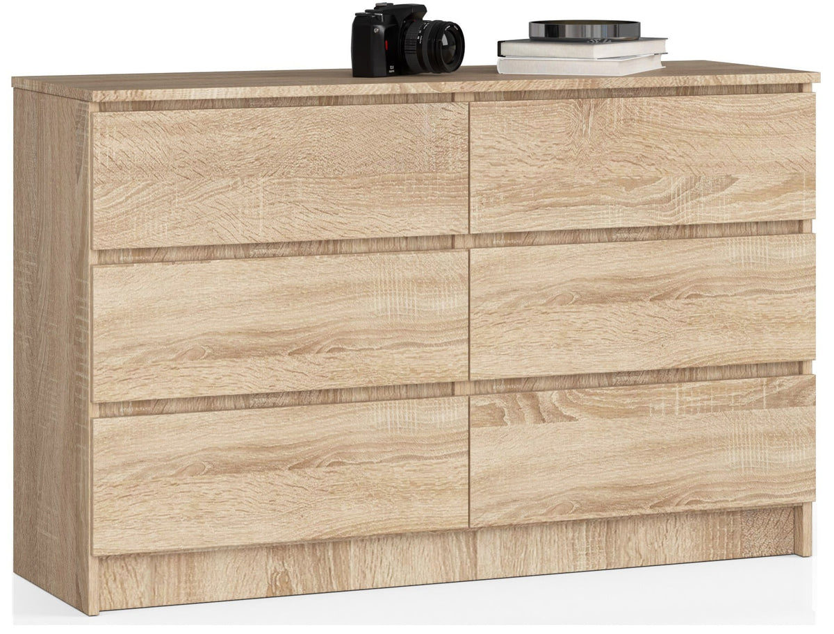Cassettiera Linea 120 cm 6 Cassetti – Rovere Sonoma