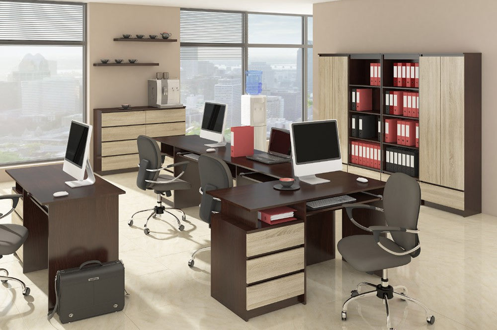 Cassettiera 140 cm 8 Cassetti – Wengé/Rovere Sonoma